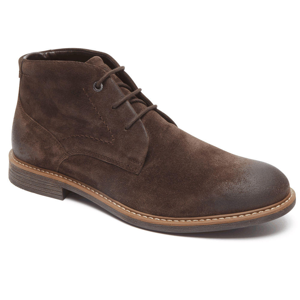 Rockport Boots For Mens Brown - Classic Break Chukka - SK1726504